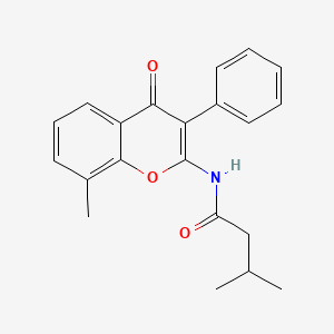 3-methyl-N-(8-methyl-4-oxo-3-phenyl-4H-chromen-2-yl)butanamide