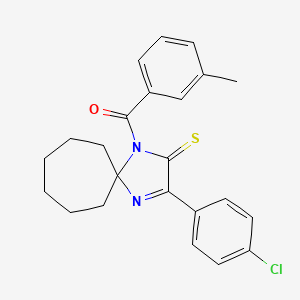 3-(4-Chlorophenyl)-1-(3-methylbenzoyl)-1,4-diazaspiro[4.6]undec-3-ene-2-thione