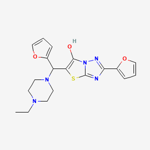 5-((4-Ethylpiperazin-1-yl)(furan-2-yl)methyl)-2-(furan-2-yl)thiazolo[3,2-b][1,2,4]triazol-6-ol