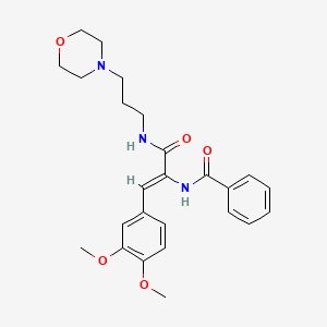 (2Z)-3-(3,4-dimethoxyphenyl)-N-[3-(morpholin-4-yl)propyl]-2-(phenylformamido)prop-2-enamide