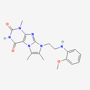 8-(2-((2-methoxyphenyl)amino)ethyl)-1,6,7-trimethyl-1H-imidazo[2,1-f]purine-2,4(3H,8H)-dione