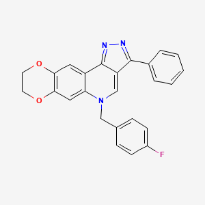 5-(4-fluorobenzyl)-3-phenyl-8,9-dihydro-5H-[1,4]dioxino[2,3-g]pyrazolo[4,3-c]quinoline
