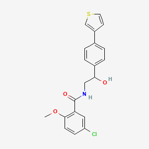 molecular formula C20H18ClNO3S B2501149 5-chloro-N-{2-hydroxy-2-[4-(thiophen-3-yl)phenyl]ethyl}-2-methoxybenzamide CAS No. 2310147-03-4