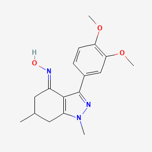 3-(3,4-Dimethoxyphenyl)-4-(hydroxyimino)-1,6-dimethyl-5,6,7-trihydro1H-indazole