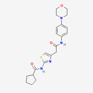 N-(4-(2-((4-morpholinophenyl)amino)-2-oxoethyl)thiazol-2-yl)cyclopentanecarboxamide