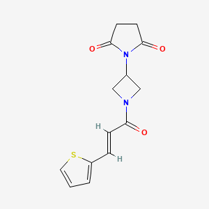 (E)-1-(1-(3-(thiophen-2-yl)acryloyl)azetidin-3-yl)pyrrolidine-2,5-dione
