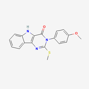 3-(4-methoxyphenyl)-2-methylsulfanyl-5H-pyrimido[5,4-b]indol-4-one
