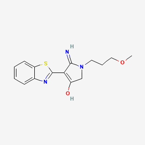 5-amino-4-(1,3-benzothiazol-2-yl)-1-(3-methoxypropyl)-1,2-dihydro-3H-pyrrol-3-one