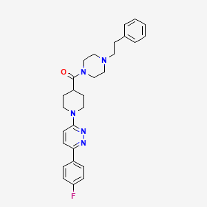 (1-(6-(4-Fluorophenyl)pyridazin-3-yl)piperidin-4-yl)(4-phenethylpiperazin-1-yl)methanone
