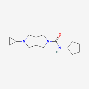molecular formula C15H25N3O B2501198 N-cyclopentyl-5-cyclopropyl-octahydropyrrolo[3,4-c]pyrrole-2-carboxamide CAS No. 2199550-84-8