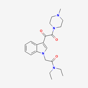 molecular formula C21H28N4O3 B2501209 N,N-diethyl-2-{3-[2-(4-methylpiperazin-1-yl)-2-oxoacetyl]-1H-indol-1-yl}acetamide CAS No. 893999-96-7