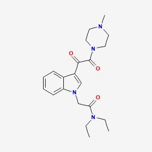 molecular formula C21H28N4O3 B2501209 N,N-二乙基-2-[3-[2-(4-甲基哌嗪-1-基)-2-氧代乙酰]吲哚-1-基]乙酰胺 CAS No. 893999-96-7