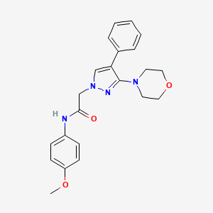 N-(4-methoxyphenyl)-2-(3-morpholino-4-phenyl-1H-pyrazol-1-yl)acetamide
