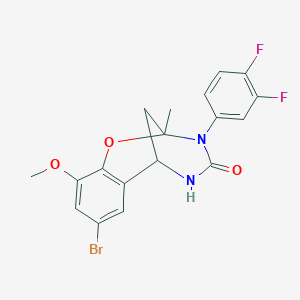 8-bromo-3-(3,4-difluorophenyl)-10-methoxy-2-methyl-5,6-dihydro-2H-2,6-methanobenzo[g][1,3,5]oxadiazocin-4(3H)-one