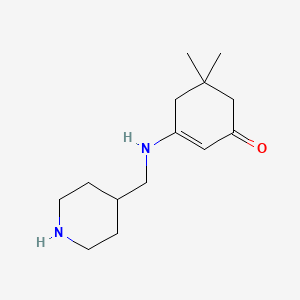 5,5-Dimethyl-3-[(piperidin-4-ylmethyl)amino]cyclohex-2-en-1-one
