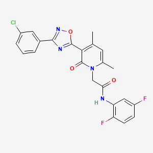 2-(3-(3-(3-chlorophenyl)-1,2,4-oxadiazol-5-yl)-4,6-dimethyl-2-oxopyridin-1(2H)-yl)-N-(2,5-difluorophenyl)acetamide