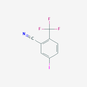 molecular formula C8H3F3IN B2501236 5-Iodo-2-(trifluoromethyl)benzonitrile CAS No. 1261622-39-2