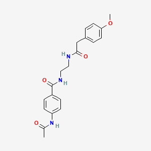 4-acetamido-N-(2-(2-(4-methoxyphenyl)acetamido)ethyl)benzamide