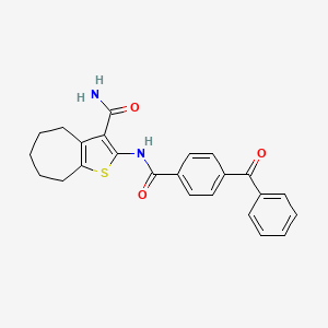 2-(4-benzoylbenzamido)-5,6,7,8-tetrahydro-4H-cyclohepta[b]thiophene-3-carboxamide