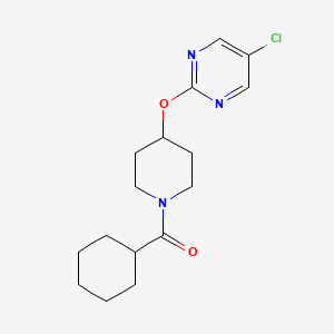 molecular formula C16H22ClN3O2 B2501257 [4-(5-Chloropyrimidin-2-yl)oxypiperidin-1-yl]-cyclohexylmethanone CAS No. 2415573-61-2