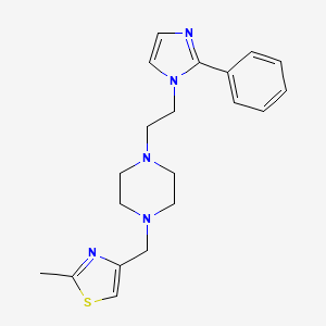 2-methyl-4-((4-(2-(2-phenyl-1H-imidazol-1-yl)ethyl)piperazin-1-yl)methyl)thiazole