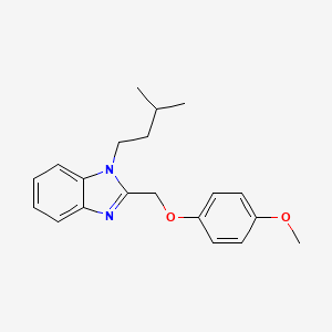 B2501263 1-isopentyl-2-((4-methoxyphenoxy)methyl)-1H-benzo[d]imidazole CAS No. 443328-68-5