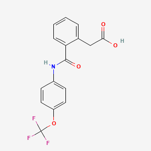 2-(2-{[4-(Trifluoromethoxy)phenyl]carbamoyl}phenyl)acetic acid