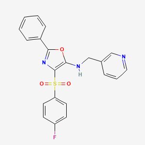 4-((4-fluorophenyl)sulfonyl)-2-phenyl-N-(pyridin-3-ylmethyl)oxazol-5-amine