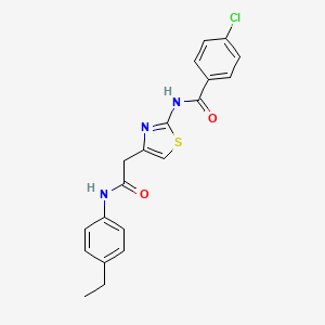 4-chloro-N-(4-(2-((4-ethylphenyl)amino)-2-oxoethyl)thiazol-2-yl)benzamide