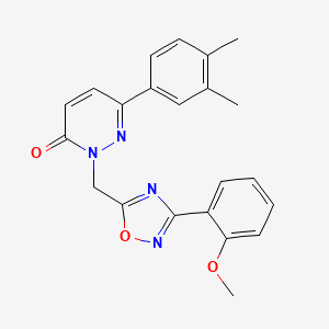 molecular formula C22H20N4O3 B2501270 6-(3,4-dimethylphenyl)-2-((3-(2-methoxyphenyl)-1,2,4-oxadiazol-5-yl)methyl)pyridazin-3(2H)-one CAS No. 1207003-44-8