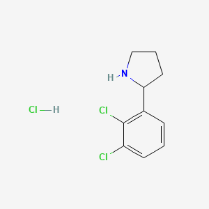 molecular formula C10H12Cl3N B2501271 2-(2,3-Dichlorophenyl)pyrrolidine;hydrochloride CAS No. 2305255-77-8