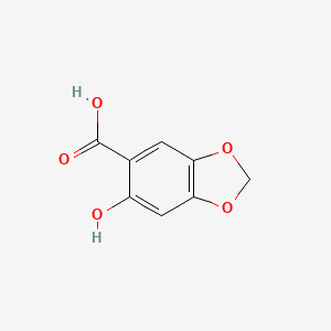 molecular formula C8H6O5 B2501282 6-hydroxy-2H-1,3-benzodioxole-5-carboxylic acid CAS No. 4890-01-1