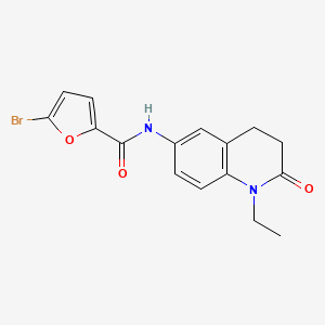 molecular formula C16H15BrN2O3 B2501289 5-溴-N~2~-(1-乙基-2-氧代-1,2,3,4-四氢-6-喹啉基)-2-呋喃酰胺 CAS No. 921913-18-0