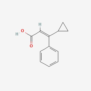 molecular formula C12H12O2 B2501296 (Z)-3-cyclopropyl-3-phenylprop-2-enoic acid CAS No. 64701-77-5