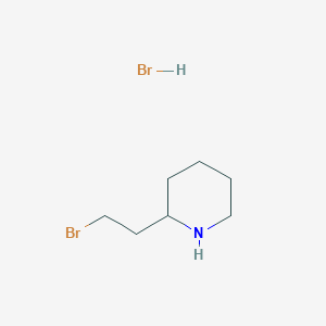 molecular formula C7H15Br2N B2501301 2-(2-Bromoethyl)piperidine hydrobromide CAS No. 1564-77-8; 731742-05-5