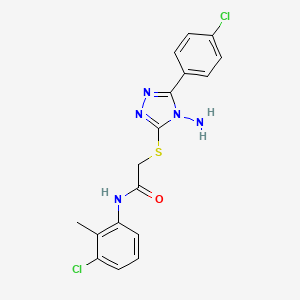 2-{[4-amino-5-(4-chlorophenyl)-4H-1,2,4-triazol-3-yl]sulfanyl}-N-(3-chloro-2-methylphenyl)acetamide