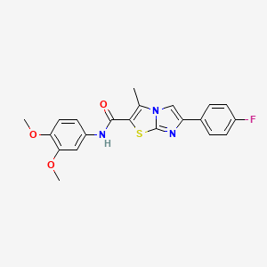 N-(3,4-dimethoxyphenyl)-6-(4-fluorophenyl)-3-methylimidazo[2,1-b][1,3]thiazole-2-carboxamide