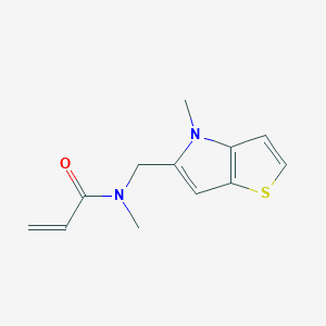 molecular formula C12H14N2OS B2501305 N-methyl-N-({4-methyl-4H-thieno[3,2-b]pyrrol-5-yl}methyl)prop-2-enamide CAS No. 2411289-91-1