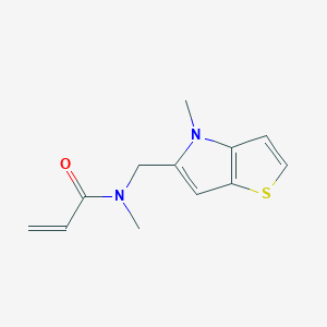 molecular formula C12H14N2OS B2501305 N-Methyl-N-[(4-methylthieno[3,2-b]pyrrol-5-yl)methyl]prop-2-enamide CAS No. 2411289-91-1