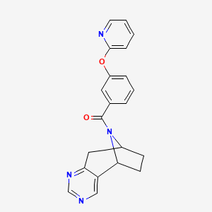 (3-(pyridin-2-yloxy)phenyl)((5R,8S)-6,7,8,9-tetrahydro-5H-5,8-epiminocyclohepta[d]pyrimidin-10-yl)methanone