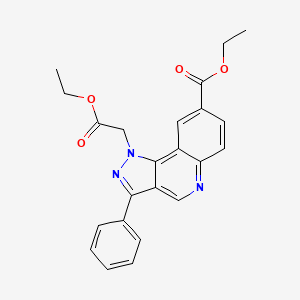 ethyl 1-(2-ethoxy-2-oxoethyl)-3-phenyl-1H-pyrazolo[4,3-c]quinoline-8-carboxylate
