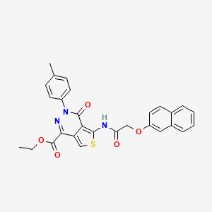 Ethyl 3-(4-methylphenyl)-5-[(2-naphthalen-2-yloxyacetyl)amino]-4-oxothieno[3,4-d]pyridazine-1-carboxylate