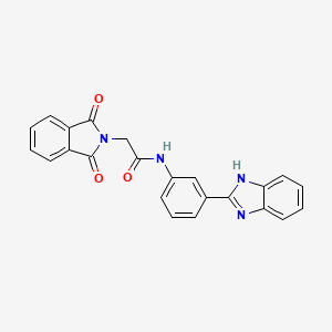 molecular formula C23H16N4O3 B2501318 N-(3-(1H-benzo[d]imidazol-2-yl)phenyl)-2-(1,3-dioxoisoindolin-2-yl)acetamide CAS No. 477493-50-8