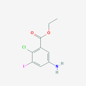 molecular formula C9H9ClINO2 B2501319 Ethyl 5-amino-2-chloro-3-iodobenzoate CAS No. 2287286-35-3
