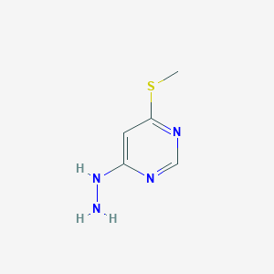 molecular formula C5H8N4S B2501329 4-Hydrazinyl-6-(methylthio)pyrimidine CAS No. 99469-77-9