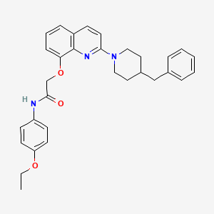 molecular formula C31H33N3O3 B2501336 2-((2-(4-benzylpiperidin-1-yl)quinolin-8-yl)oxy)-N-(4-ethoxyphenyl)acetamide CAS No. 921860-88-0