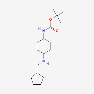 molecular formula C17H32N2O2 B2501337 tert-Butyl (1R*,4R*)-4-[(cyclopentylmethyl)amino]cyclohexylcarbamate CAS No. 1286264-16-1
