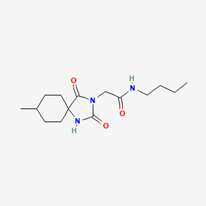 molecular formula C15H25N3O3 B2501343 N-丁基-2-(8-甲基-2,4-二氧代-1,3-二氮杂螺[4.5]癸-3-基)乙酰胺 CAS No. 848904-95-0