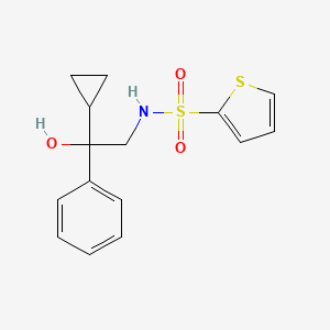 molecular formula C15H17NO3S2 B2501345 N-(2-cyclopropyl-2-hydroxy-2-phenylethyl)thiophene-2-sulfonamide CAS No. 1448027-06-2
