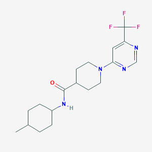 molecular formula C18H25F3N4O B2501377 N-(4-methylcyclohexyl)-1-[6-(trifluoromethyl)pyrimidin-4-yl]piperidine-4-carboxamide CAS No. 1775452-77-1